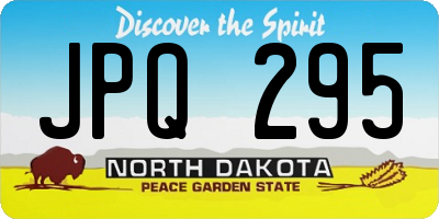 ND license plate JPQ295