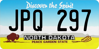 ND license plate JPQ297