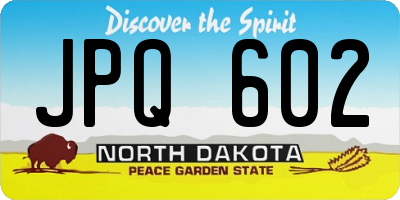 ND license plate JPQ602