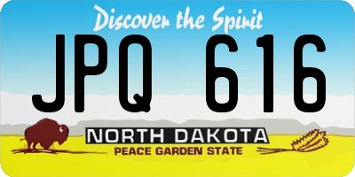 ND license plate JPQ616