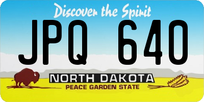 ND license plate JPQ640