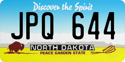 ND license plate JPQ644