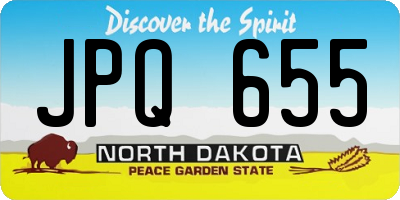 ND license plate JPQ655