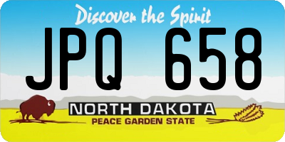 ND license plate JPQ658
