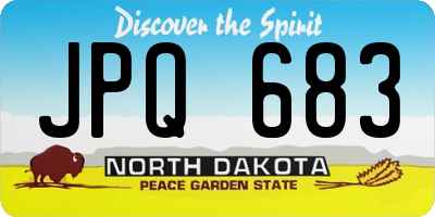 ND license plate JPQ683