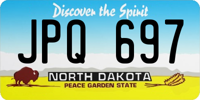 ND license plate JPQ697