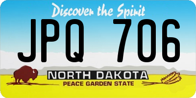 ND license plate JPQ706
