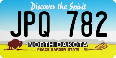ND license plate JPQ782