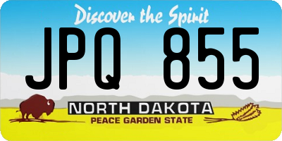 ND license plate JPQ855