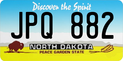 ND license plate JPQ882
