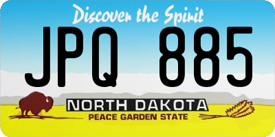 ND license plate JPQ885