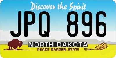 ND license plate JPQ896
