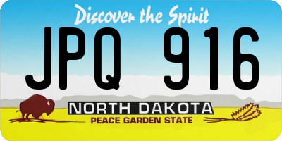 ND license plate JPQ916