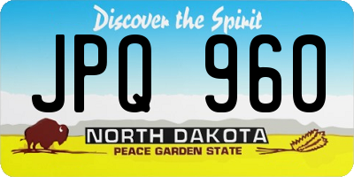 ND license plate JPQ960