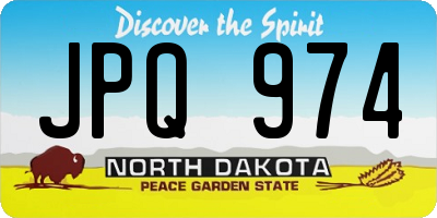 ND license plate JPQ974