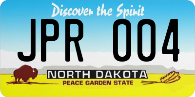 ND license plate JPR004