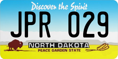 ND license plate JPR029