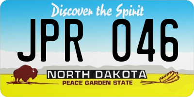 ND license plate JPR046