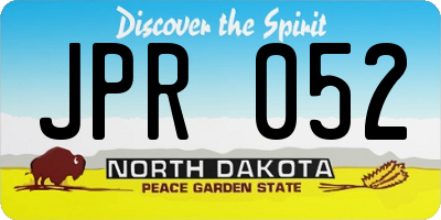 ND license plate JPR052