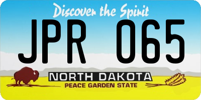 ND license plate JPR065