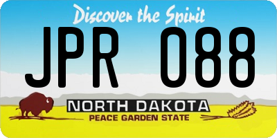 ND license plate JPR088