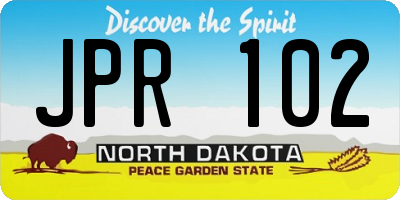 ND license plate JPR102