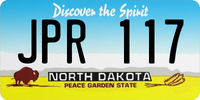 ND license plate JPR117