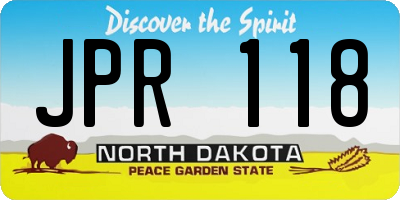 ND license plate JPR118