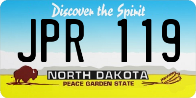 ND license plate JPR119