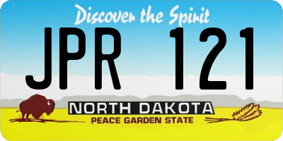 ND license plate JPR121