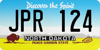 ND license plate JPR124