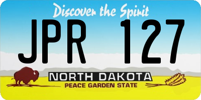 ND license plate JPR127