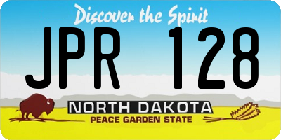 ND license plate JPR128