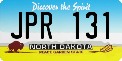 ND license plate JPR131