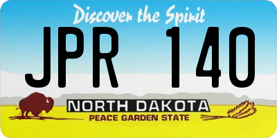 ND license plate JPR140