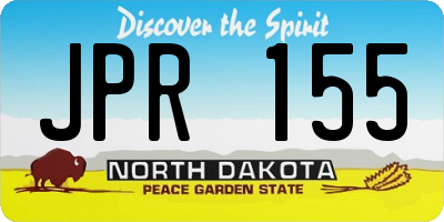 ND license plate JPR155