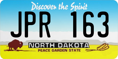 ND license plate JPR163