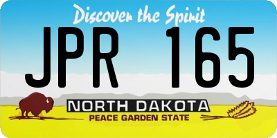 ND license plate JPR165