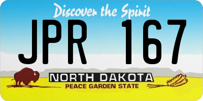 ND license plate JPR167