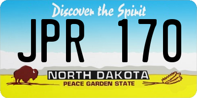 ND license plate JPR170