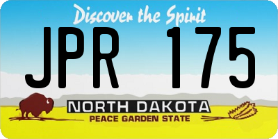 ND license plate JPR175
