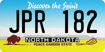 ND license plate JPR182