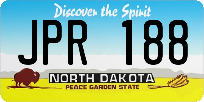 ND license plate JPR188