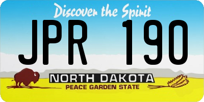 ND license plate JPR190