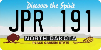 ND license plate JPR191