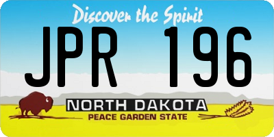 ND license plate JPR196