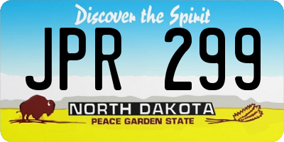 ND license plate JPR299