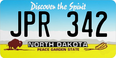 ND license plate JPR342