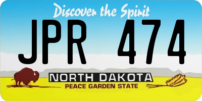 ND license plate JPR474