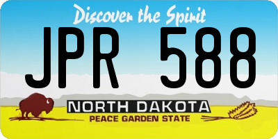 ND license plate JPR588